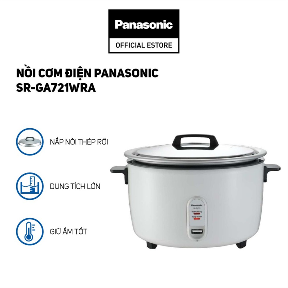 [Mã ELPANA09 giảm 5% đơn 500k] Nồi Cơm Điện Panasonic SR-GA721WRA - Bảo Hành 12 Tháng - Hàng Chính Hãng