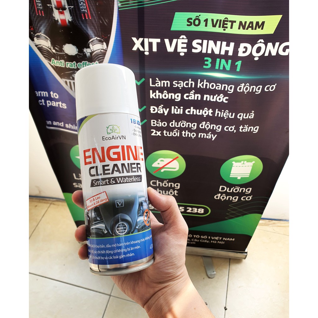 Chống chuột đuổi chuột diệt chuột khoang máy ô tô Engine Cleaner EcoairVn Lifetechstore đuổi chuột ô tô