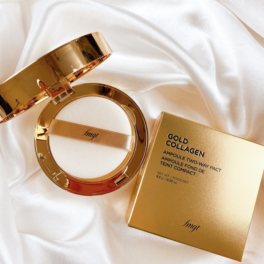 Phấn phủ TheFace.Shops Gold Collagen Ampoule TwoWay Pact - CSTOREVN | BigBuy360 - bigbuy360.vn