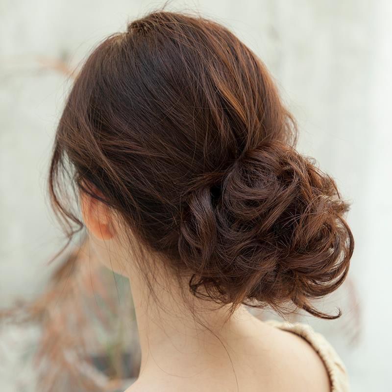 Dây Buộc Tóc Đính Hoa Vải Lông Tự Nhiên Dễ Thương Cho Bạn Gái