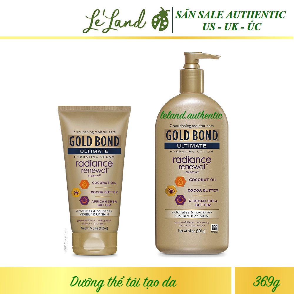 Bill US - Dưỡng Thể Giúp Tái Tạo Da Gold Bond Ultimate Radiance Renewal Hydrating Lotion for Visibly Dry Skin 566g