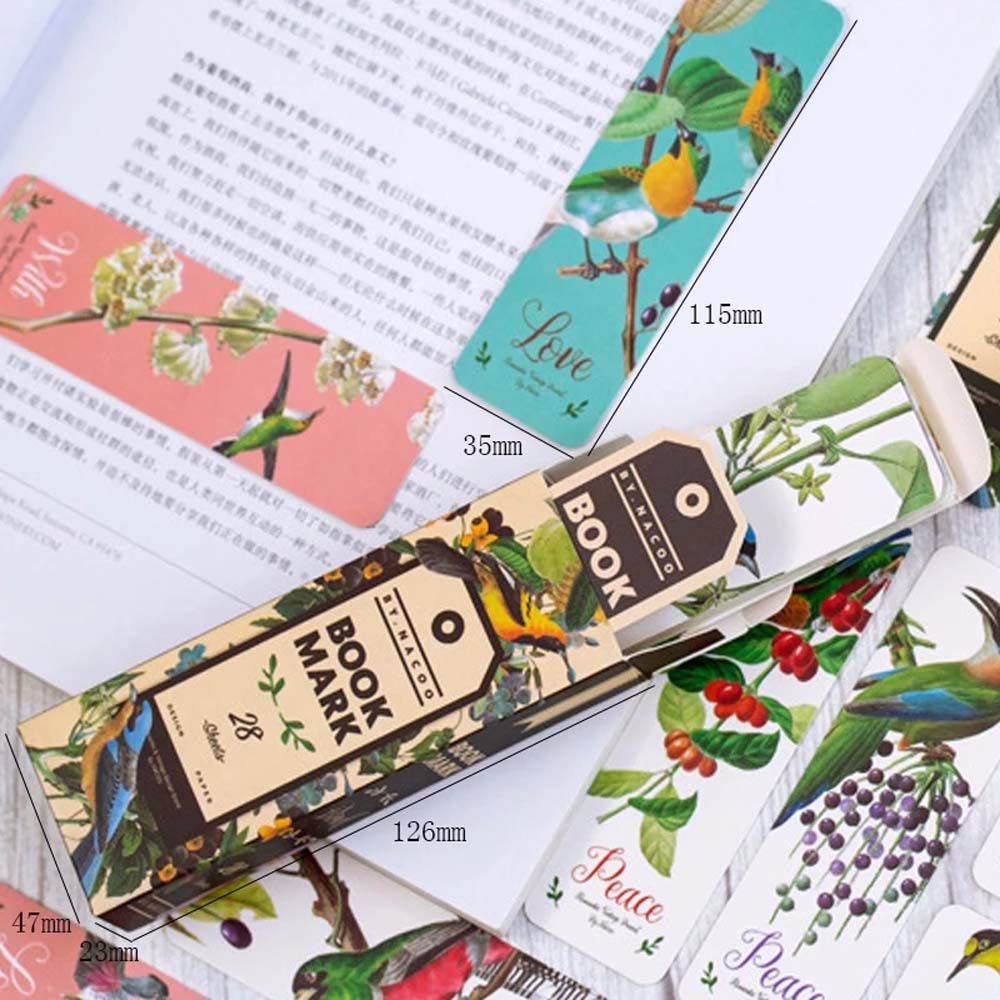 GIOVANNI School supplies Art Bookmarks DIY Girl Bookmarks Vintage Card Fruit Literary Bookmark Book Holder Stationery Animals Clip Retro Starry Sky bookmarks