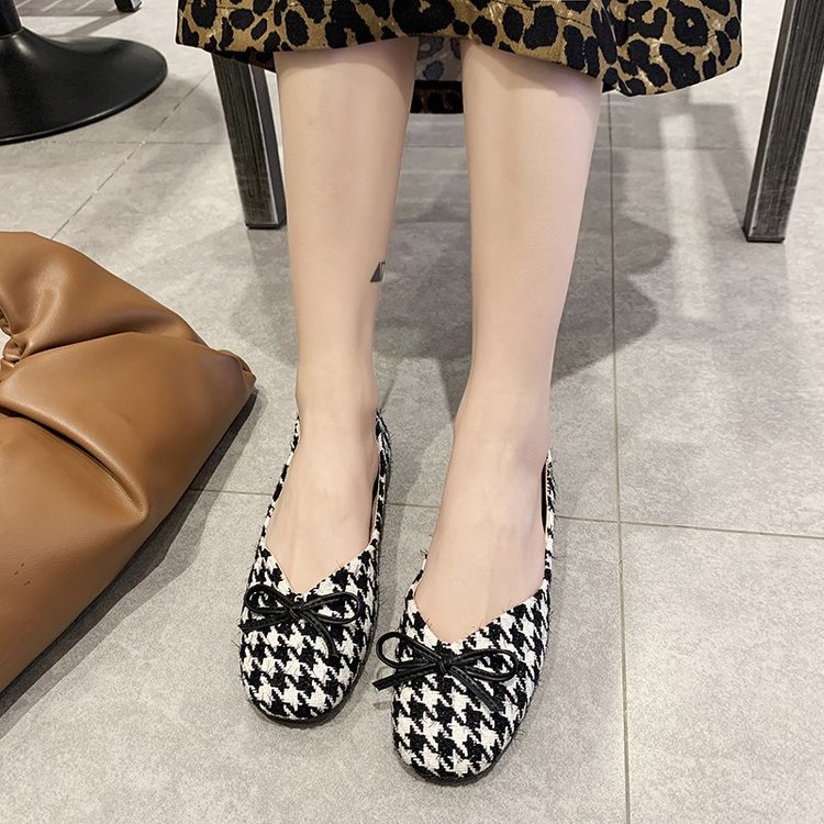 Giày Búp Bê Họa Tiết Ca Rô Xinh Xắn Dành Cho Nữ | BigBuy360 - bigbuy360.vn