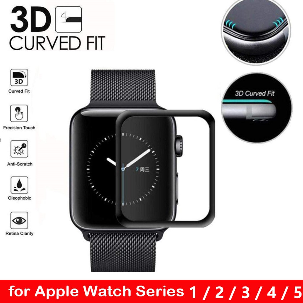 3d Tempered Glass Screen Protector For Apple Watch Series 1 2 3 4 5 44mm 40mm 38mm 42mm