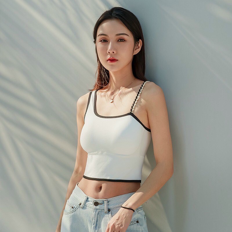 Áo Nữ 2 Dây Cotton Dáng Lửng Croptop, Áo Kiểu Nữ Đẹp Br46-Theshe