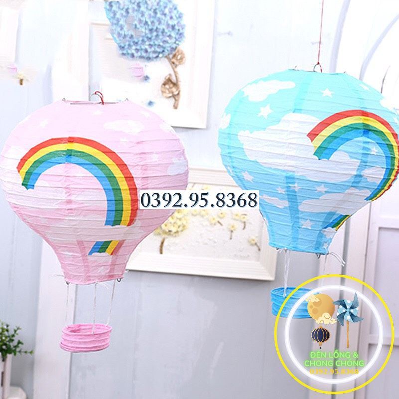 Lồng Đèn Khinh Khí Cầu Giấy 30cm - Khinh khí cầu giấy trang trí