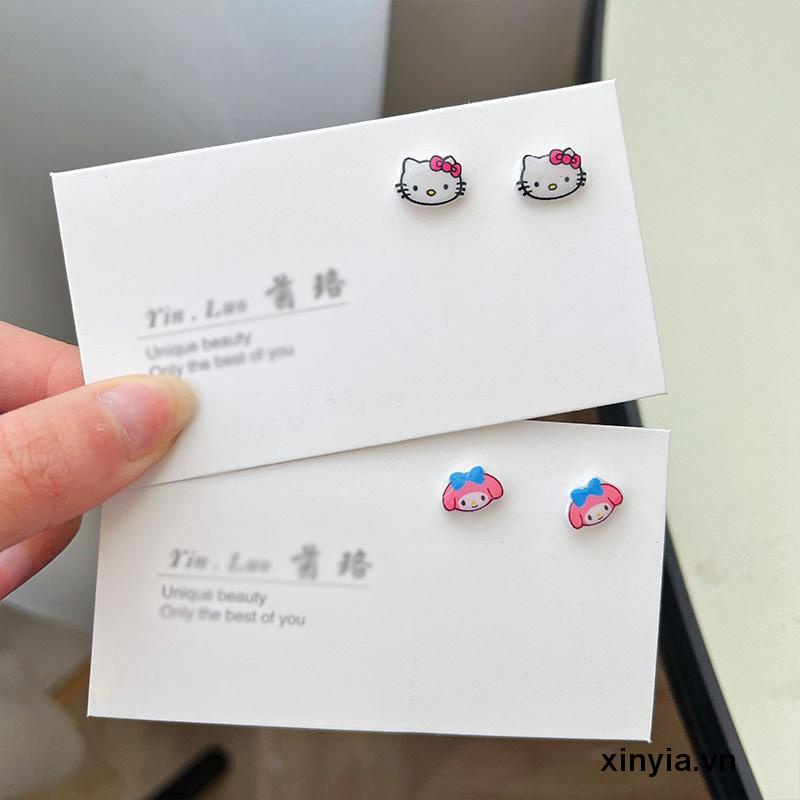 Bông Tai Hoạt Hình Cinnamoroll Dog Kitty Melody Kuromi Melody Kuromi Không Gây Dị Ứng Cho Học Sinh