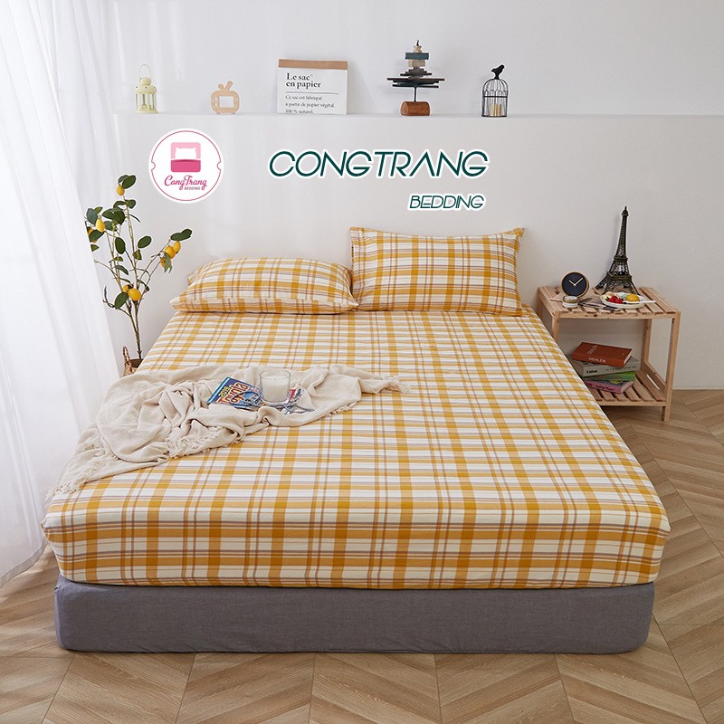 Ga Gối Cotton Tici Kẻ Mẫu Mới Nhất  (01 Ga, 02 Vỏ Gối Nằm)  -  Nhập Khẩu Không bai xù, Không phai màu | BigBuy360 - bigbuy360.vn