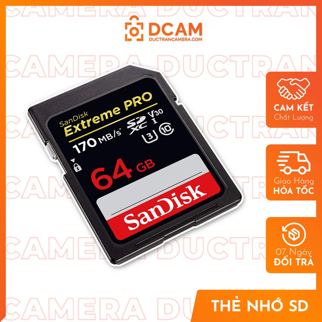 Thẻ nhớ SD 64Gb Extrme tốc độ cao 170Mbs