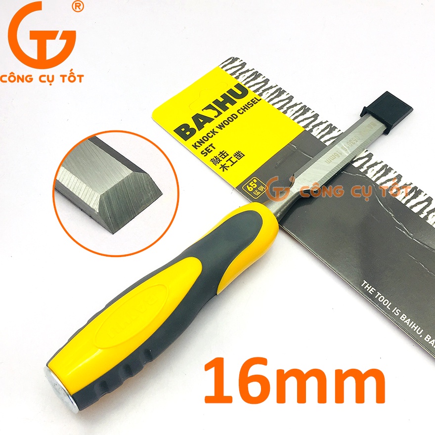Đục gỗ phẳng cầm tay cán đóng đầu bịt sắt BAIHU