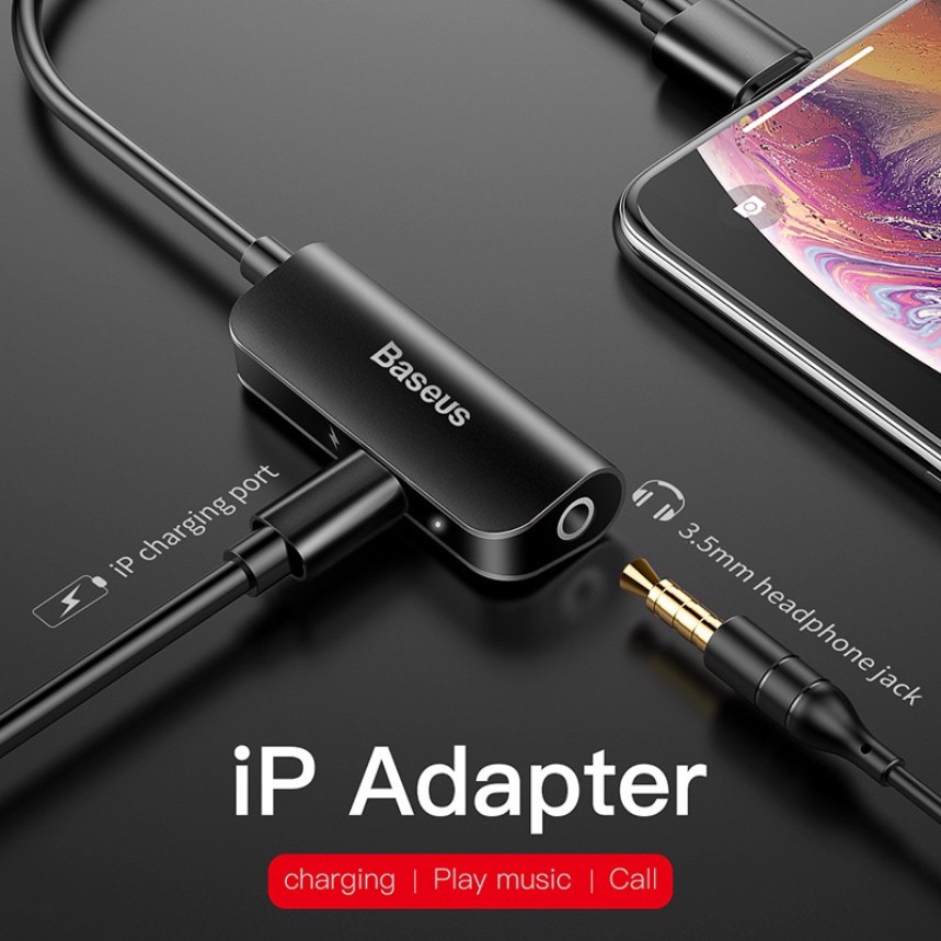 Bộ chuyển cổng sang Audio AUX 3.5mm + Baseus L50/L50S cho ip