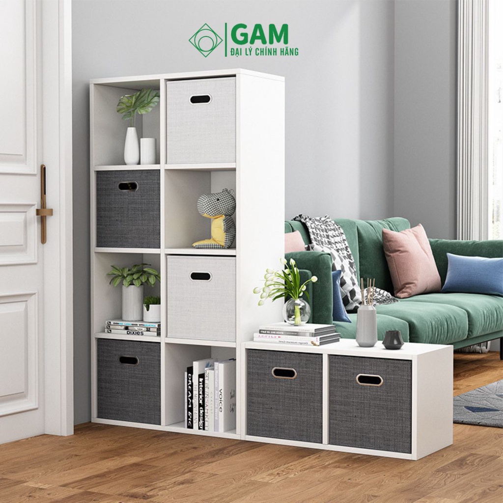 Kệ gỗ tổ ong đa năng màu trắng hiện đại sang trọng lắp ghép tiện dụng để sách, đồ dùng hoặc mỹ phẩm- GP100