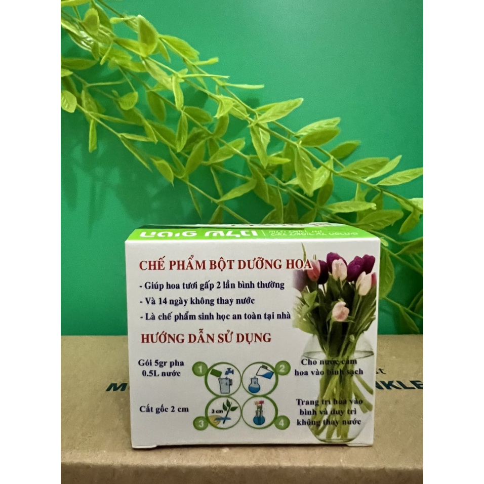 Dưỡng hoa tươi lâu Long Life nhập khẩu Israel giúp hoa lâu tàn, tươi lâu gói 5 gram