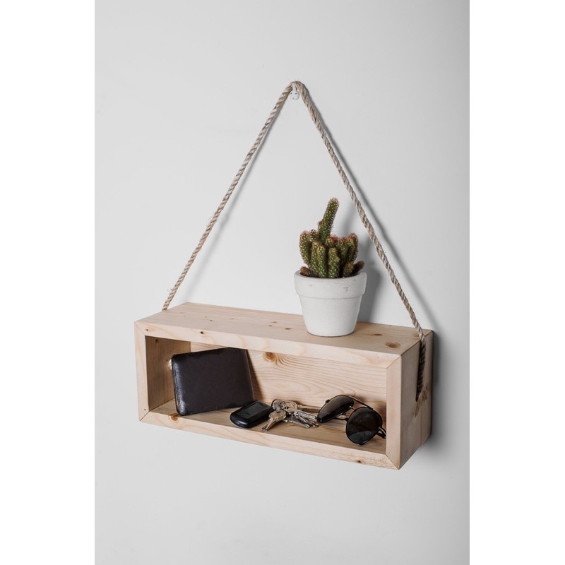 Kệ treo tường gỗ thông Rainbow H32