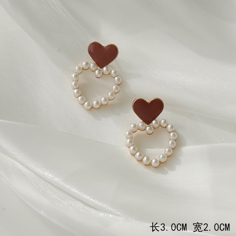 Đôi khuyên tai mạ bạc 925 hình hoa đính hạt ngọc trai giả thời trang sang trọng