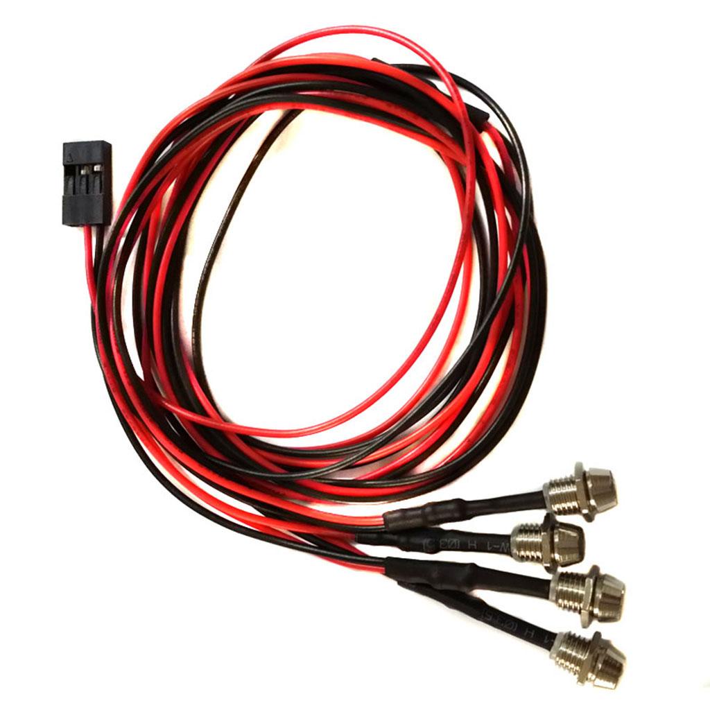 Bộ 4 Đèn Pha LED 3mm Chuyên Dụng Cho Mô Hình Xe Tải Điều Khiển Từ Xa Tỉ Lệ 1 / 5 1 / 8 1 / 10 1 / 12 1 / 16