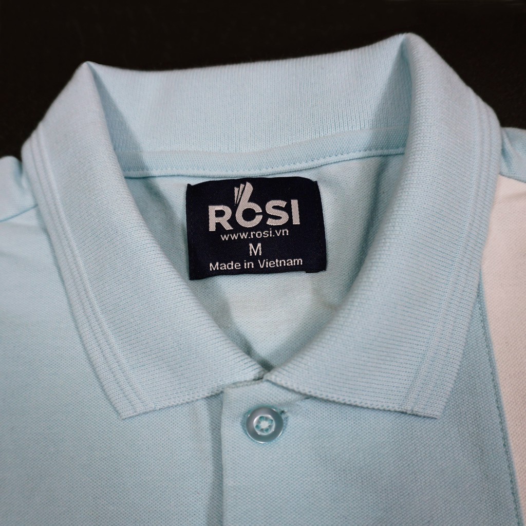 [100% Cotton] Áo Polo nam phối chéo vải cá sấu Cotton Xanh vàng  / Mã Áo: P01-ROSI | BigBuy360 - bigbuy360.vn