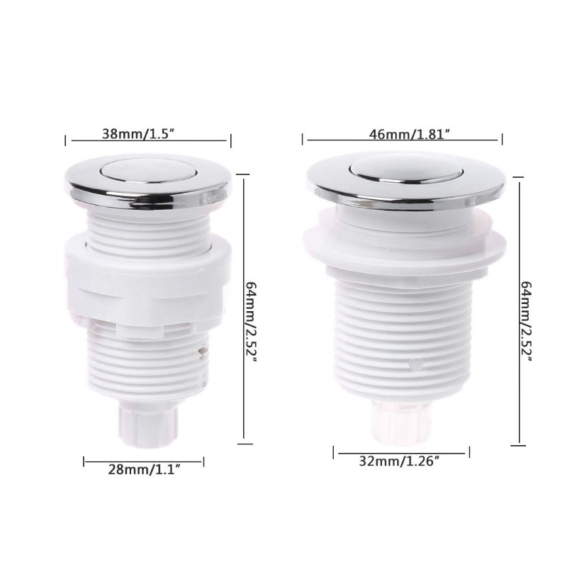 Công tắc bấm nút không khí 28mm / 32mm cho bồn tắm spa tiện dụng chất lượng cao