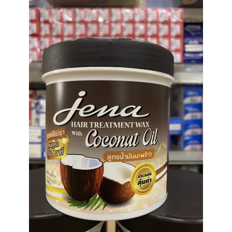 kem ủ tóc tinh dầu dừa Jena Coconut Hair Treatment Wax 500ml(mầu nâu)