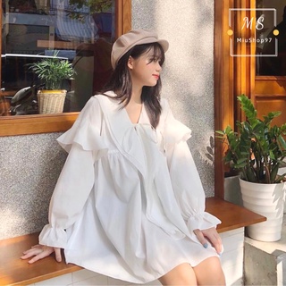 [HÌNH THẬT] Váy Đầm Baby Doll Form Rộng (TRẮNG)