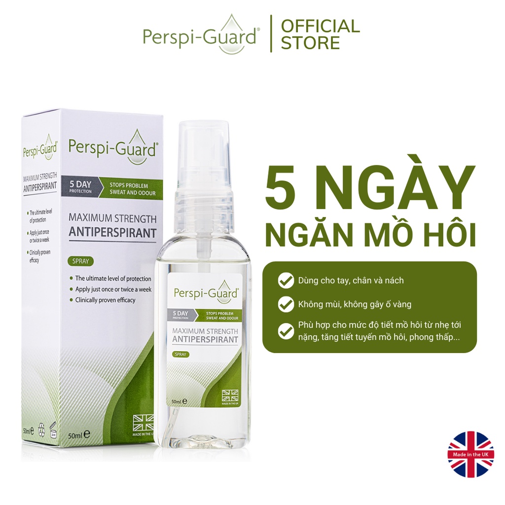 Xịt ngăn mồ hôi toàn thân PerspiGuard Maximum Strength Antiperspirant Spray 50ml