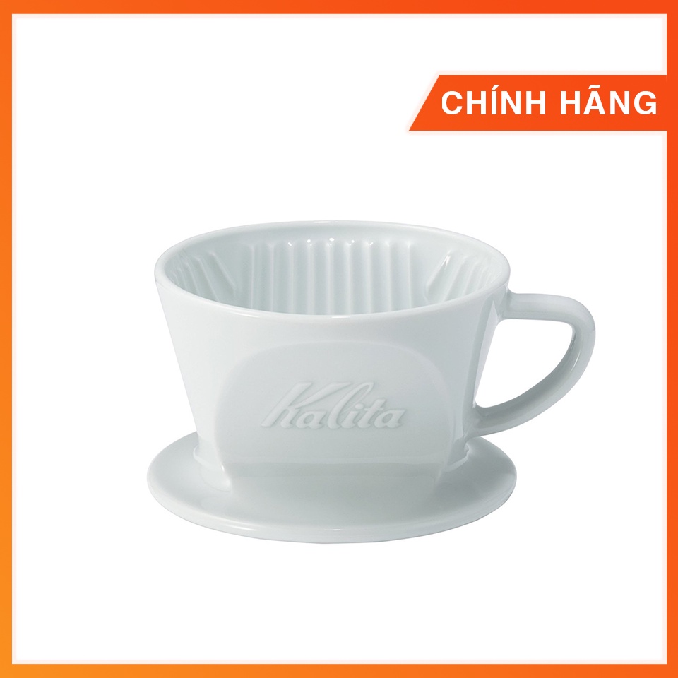 Phễu lọc cà phê sứ cao cấp Kalita Hasami màu trắng - Size 101 và 102