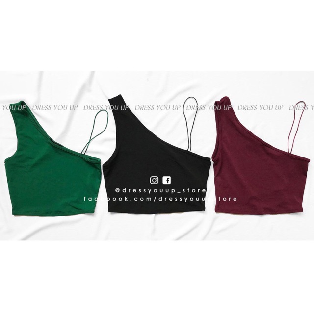 [Mã FAXANH55 giảm 10K đơn 50K] Áo croptop lệch vai F21