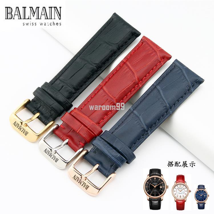 BALMAIN Hàng Mới Về Giá Khuyến Mãi Mới❅Dây Đồng Hồ Đeo Tay Bằng Da Thật Chống Thấm Nước 20mm Thời Trang Cho Nam Nữ