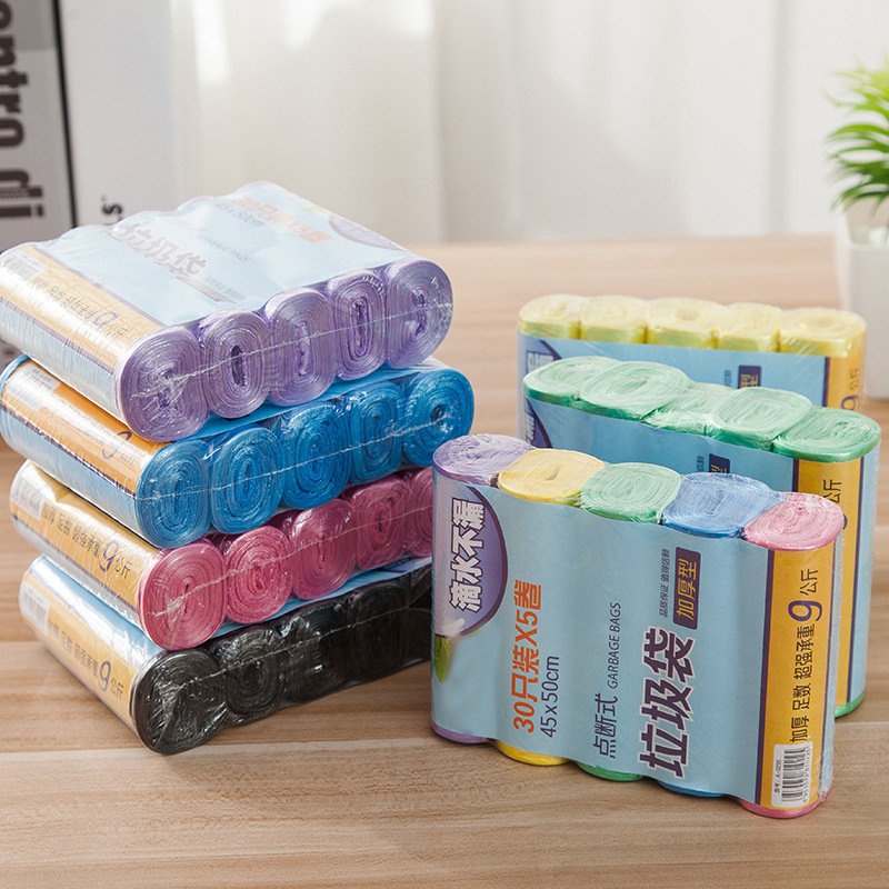 Combo 5 cuộn bao đựng rác tự hủy [100 bao/5 cuộn] [75 bao/5 cuộn] 45 x 50 cm