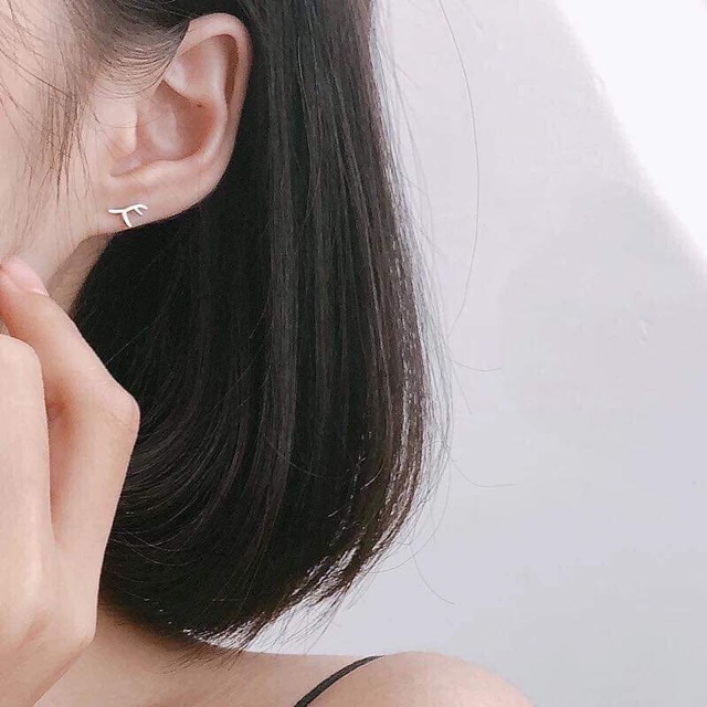 Bông tai bạc 30% hình tim, trăng sao, mèo nhỏ kiểu hàn quốc cực xinh