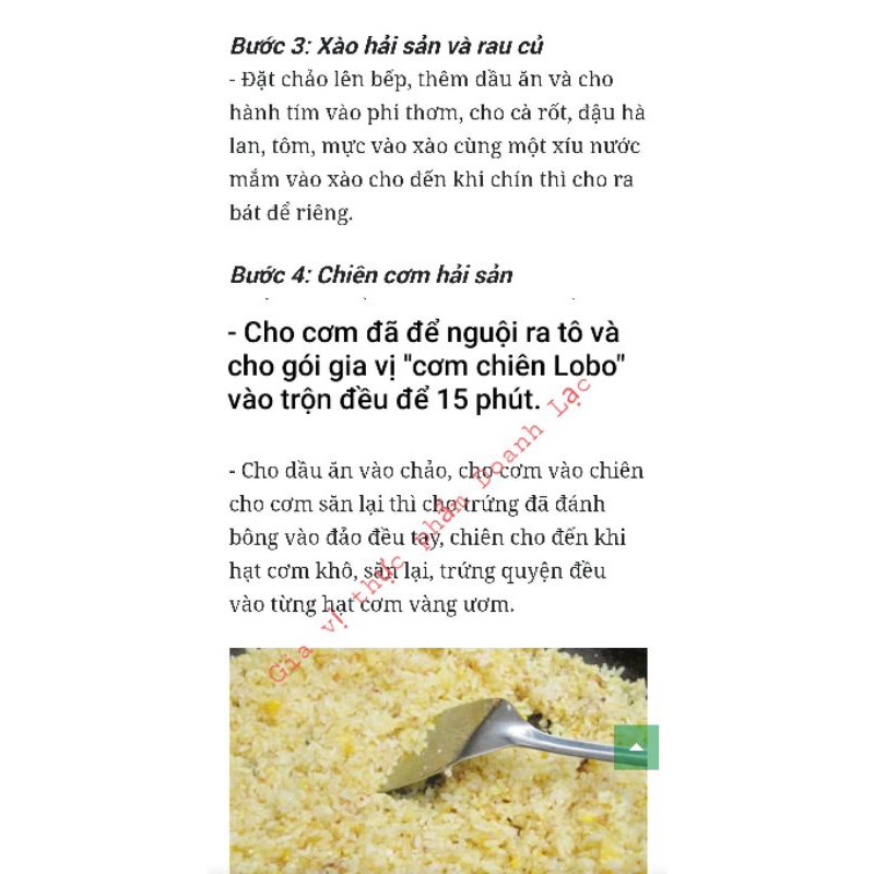 Gói gia vị chiên cơm Lobo Thái 25gr. Oriental Fried Rice Seasoning Mix 💯 chính hãng