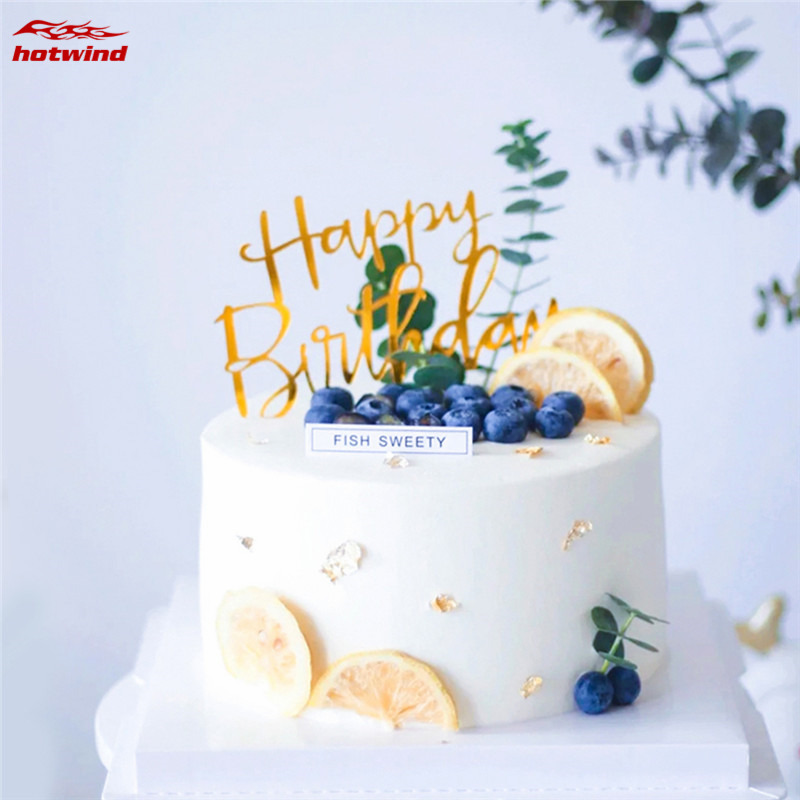 HW Chữ Happy Birthday Gắn Trang Trí Bánh Kem