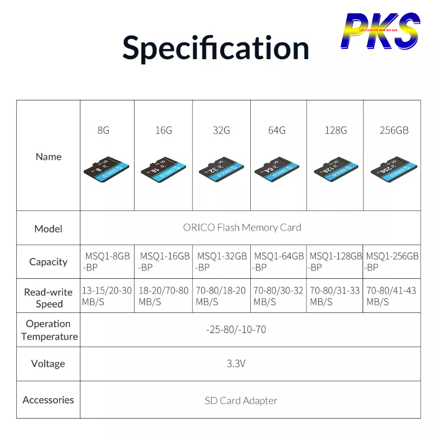 ORICO Thẻ Nhớ SD TF 32GB/64GB 80MB/giây Thẻ TF Mini Thẻ Flash  - Hàng chính hãng