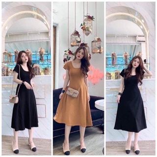 Váy Maxi cổ vuông