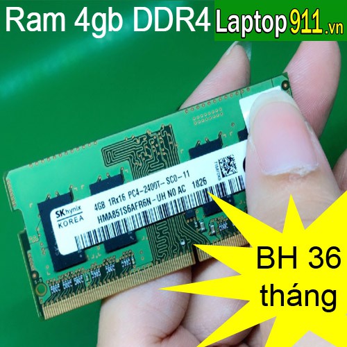 Ram laptop DDR4 4gb SK Hynix mới 100% bảo hành 36 tháng