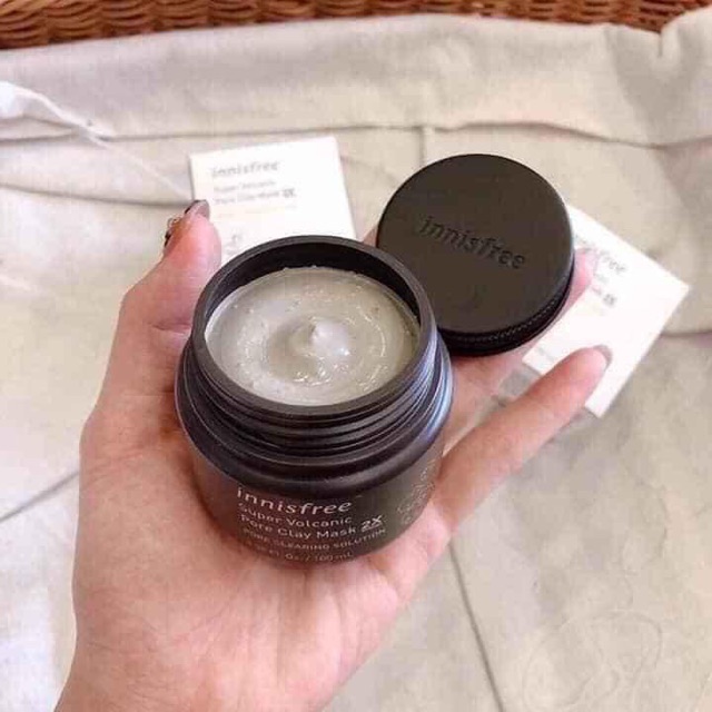 Mặt nạ đất sét Innisfree tro núi lửa super volcanic pore clay mask 2X - Chính hãng