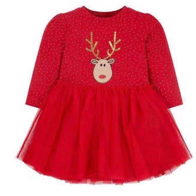 Đầm tuần lộc cho bé diện noel
