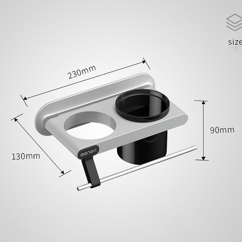 Giá Để Máy Sấy Tóc OENON 289 Cao Cấp, Kệ Để Đồ Nhà Tắm Sán Tường Kèm Miếng Dán Siêu Chắc