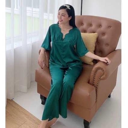 Bộ Pijama Lụa Xướt Cao Cấp Quần Dài Tay Cộc Hàng Có SizeGiảm 10K Đơn 200K