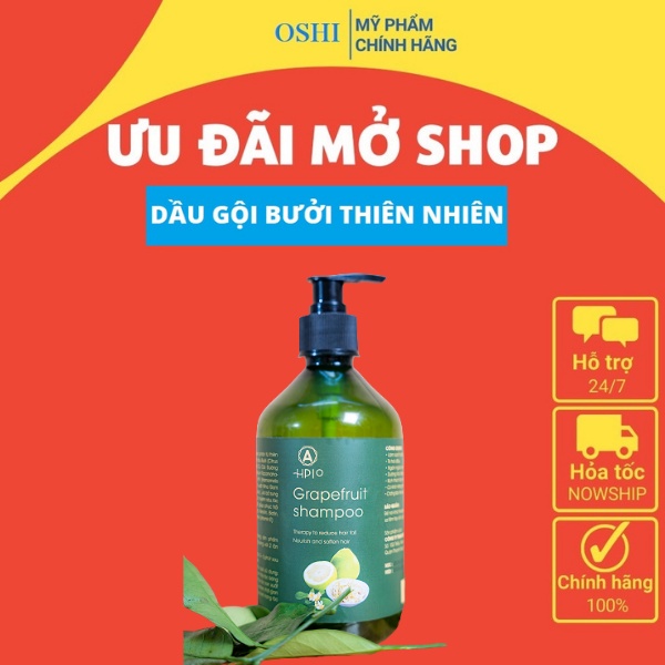 Dầu gội bưởi HPIO ngăn ngừa rụng tóc, Dầu gội đầu thảo dược kích thích mọc tóc, giảm gàu, bóng mượt tự nhiên - OSHI