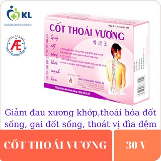 Cốt Thoái Vương-Hỗ trợ giảm đau xương khớp, các bệnh thoái hóa đốt sống, thoát vị đĩa đệm, gai đốt sống,giúp xương chắc