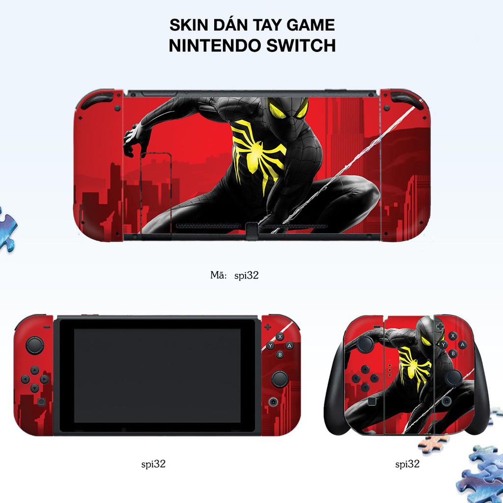 Skin dán máy Nintendo Switch in hình Supermen Người nhện Siêu Đẹp [ Nhiều Hình ]