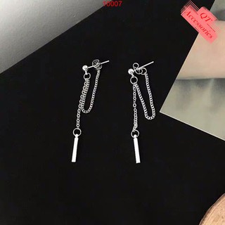 Bông tai đinh xích dài unisex