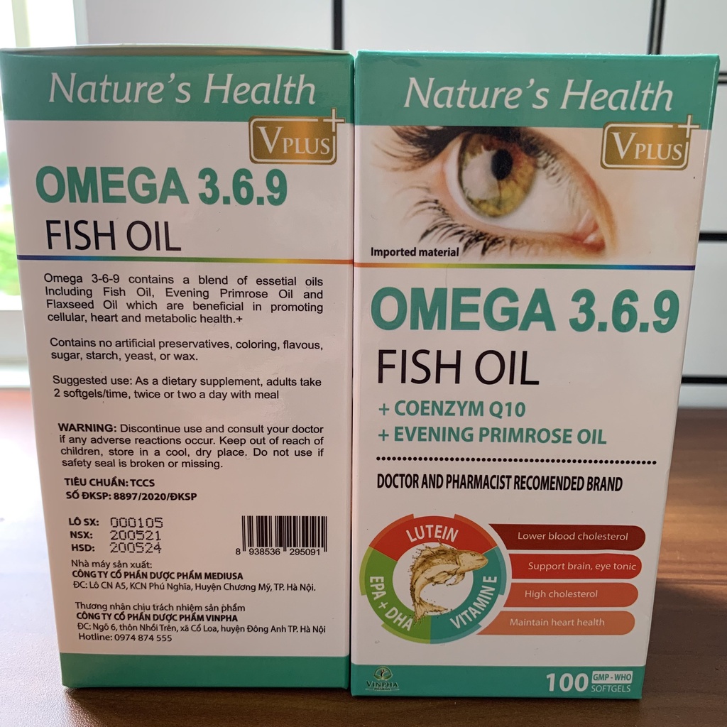 Dầu Cá Omega 3.6.9 Fish Oil - Tăng cường thị lực cho mắt, giúp sáng mắt, tốt cho da, tim mạch