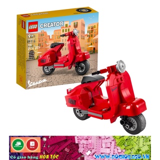 40517 Iego Creator Vespa - đồ chơi xếp hình Iego xe Vespa mini cổ điển - màu đỏ- 118 chi tiết