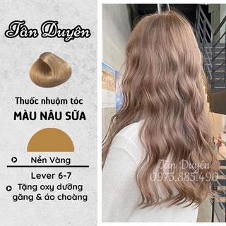 Nhuộm Tóc Màu Nâu Trà Sữa màu nhuộm tại nhà không cần tẩy