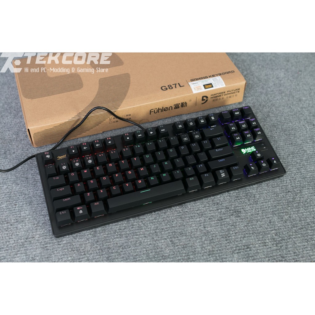 Bàn phím cơ Fuhlen G87L Blue Switch led Rainbow TKL | BigBuy360 - bigbuy360.vn