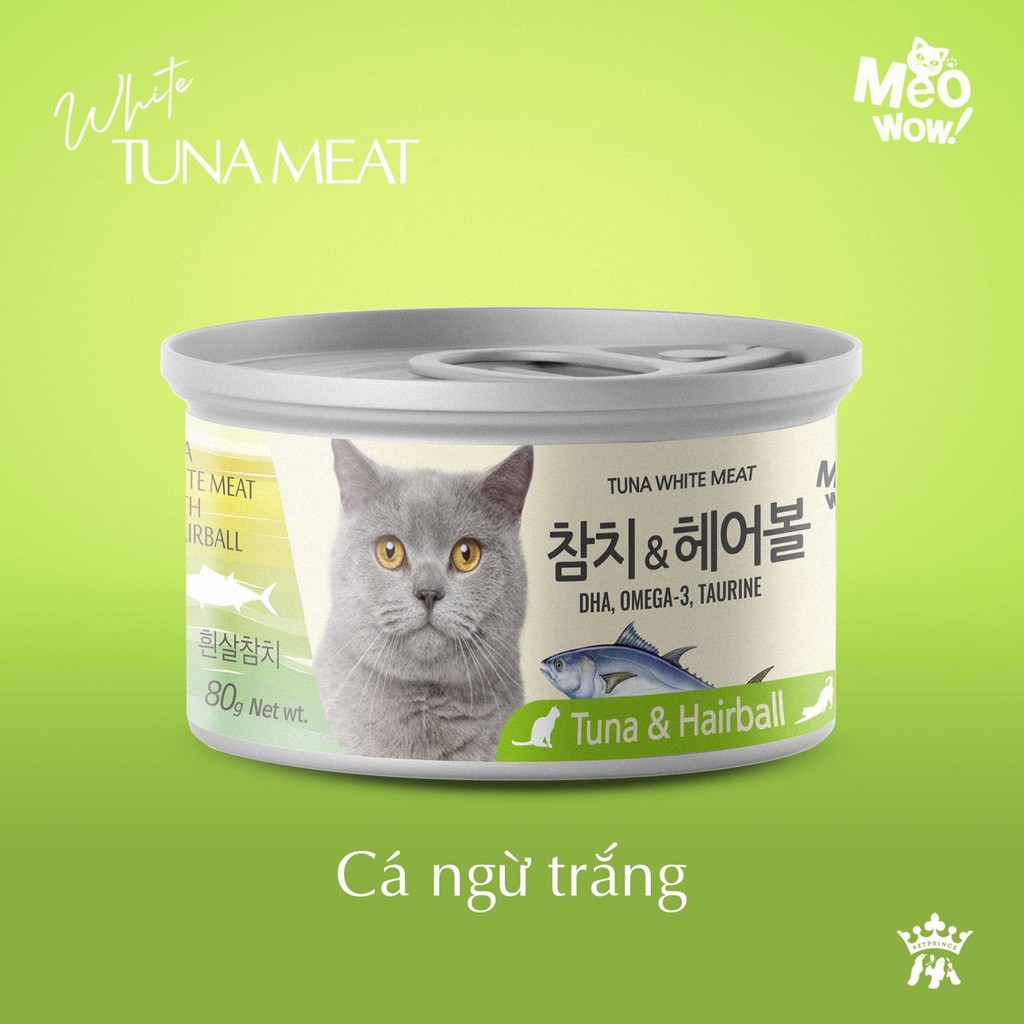 Tuna White Meat Bowwow - Thức ăn súp cá ngừ thịt trắng nguyên miếng đóng hộp cho mèo