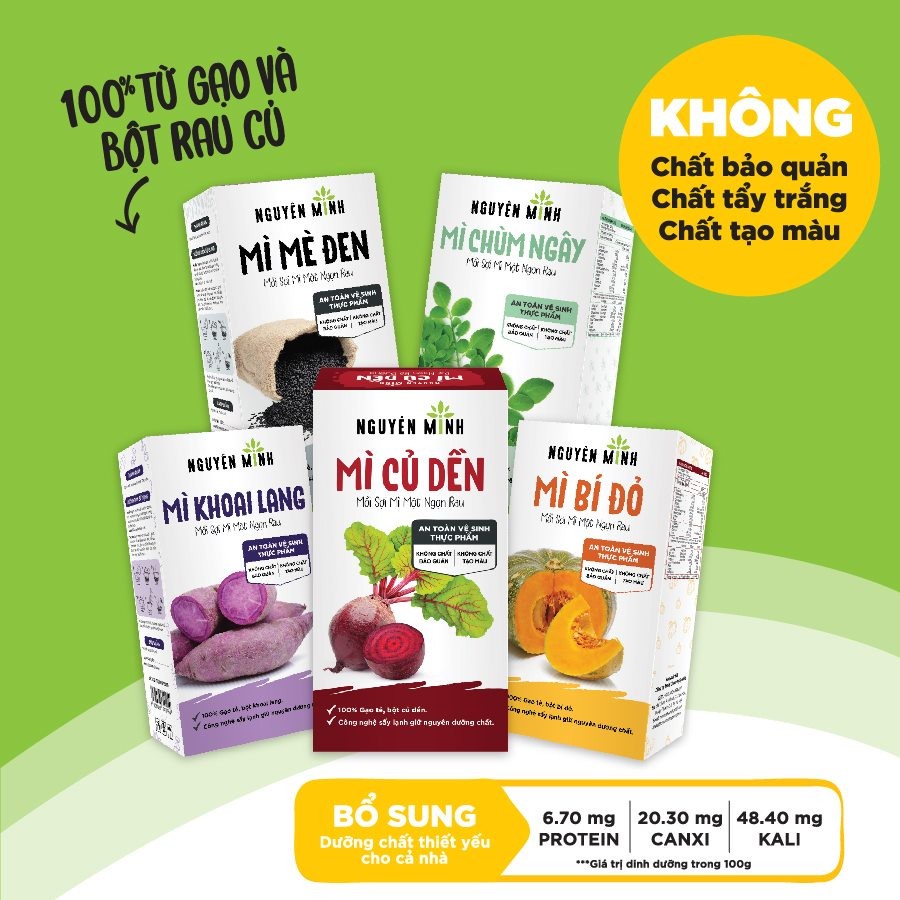 Bún rau củ Nguyên Minh 100% sạch tươi ngon cho bé gói 300g