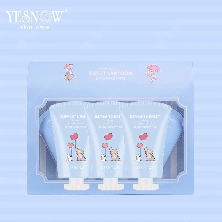 SET 3 KEM DƯỠNG DA TAY CON VOI XANH YESNOW